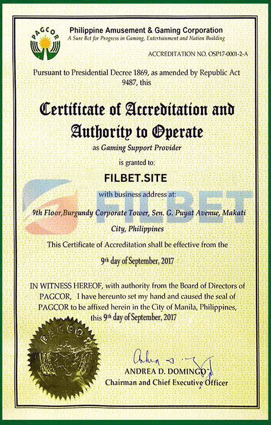 FILBET LICENSE